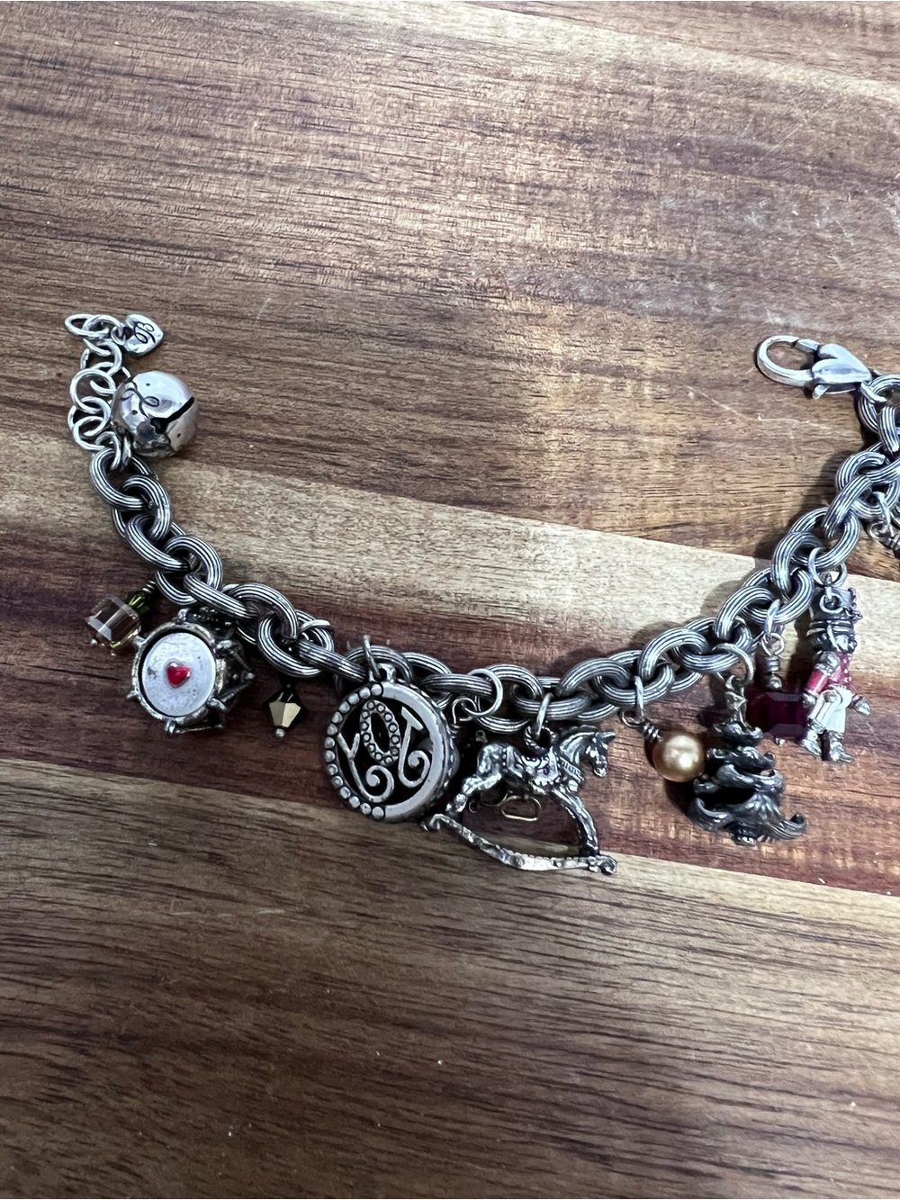 Retired Brighton Tis' The Season Christmas Holiday Charm Bracelet